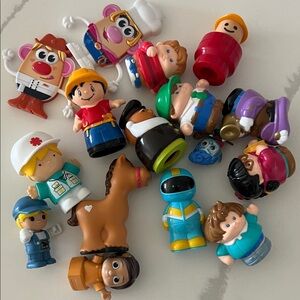 Figurine lot - little people, little tikes, doorables, Mr potato head - 16 total